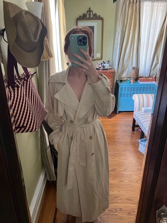 Jackets & Blazers - Gorgeous Linen belted long trench coat